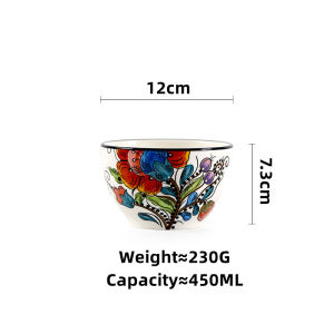 OMK American Style Hand-painted Underglaze Ceramic Dinnerware Set Dinner Plate Deep Dish Salad Bowl Mug Coffee Cup Storage Jar Utensil Holder Home Tableware Natalia Series