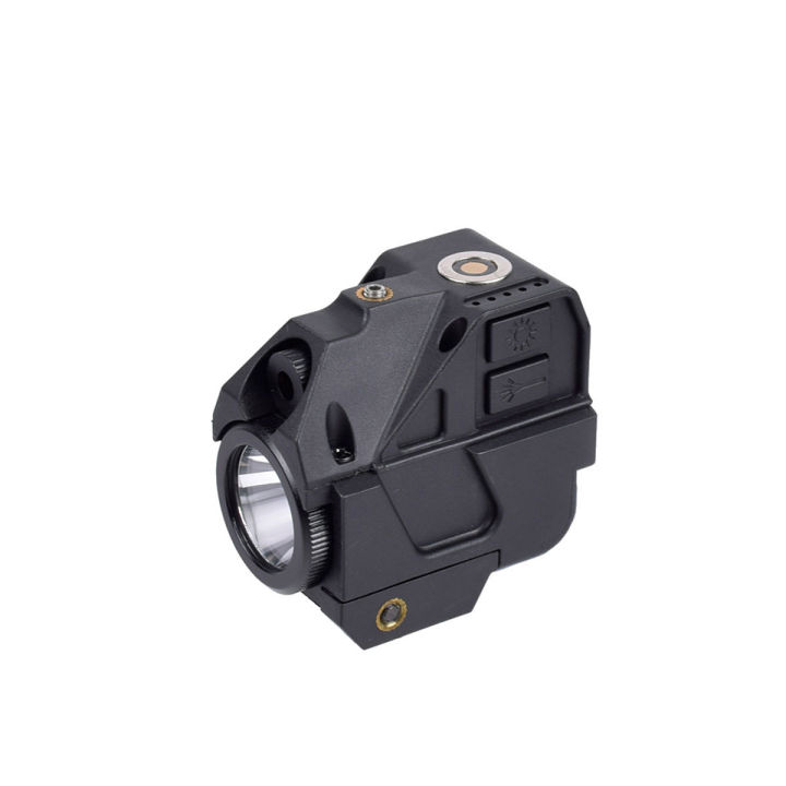 BLO-044 Mini 500 Lumens Red/Green/Blue Beam and LED Combo Light with Strobe Compact Flashlight for 20-21mm Picatinny Rail