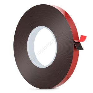5/10m Strong Red Film Black Adhesive Foam Double Sided Tape Shockproof Wear-resistant Soundproof Door Window Seal Thick 1/2/3mm