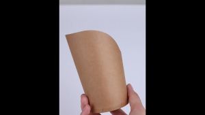 100pcs 14oz French Fries Paper Cup Disposable Waffle Cup Egg Waffle Holder Kraft Paper Cup Holder