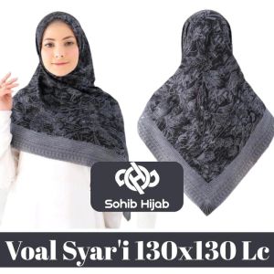 HIJAB SEGI EMPAT MOTIF JUMBO SYARI 130×130 / KERUDUNG SEGIEMPAT MOTIF / JILBAB SEGIEMPAT JUMBO