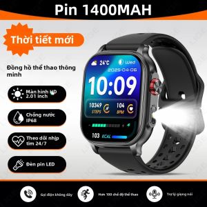 LIGE | Đồng Hồ Thông Minh 1400mAh Dành Cho Nữ GPS Theo Dõi Quỹ Đạo IP68 Chống Nước Bluetooth Gọi Điện Đồng Hồ Thông Minh Thể Thao Quân Sự Có Đèn Pin & Thiết Bị Theo Dõi Thể Dục