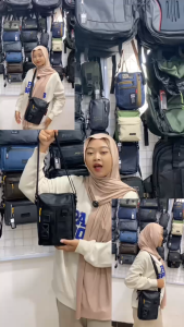 Tas Slempang Pria Wanita Waterproof PEGE Zeydan Sling Bag Kotak Casual Dilengkapi Smart Pocket Multifungsi - PG 9106