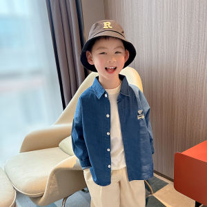 Cute Boys Long Sleeve Denim Shirt Autumn Fashionable Casual Cotton Clothing Spring Autumn Style Childrens Fashionable Shirt
