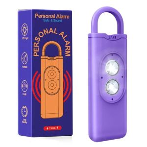 Báo Động Tự Vệ 130DB Có Đèn LED Chống Scream Panic Móc Khóa Dành Cho Bé Gái Phụ Nữ Cảnh Báo Khẩn Cấp Cho Trẻ Em
