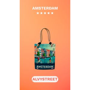 ALVYSTREET | Totebag Single Motif Amsterdam | Printing High Quality | Grosir