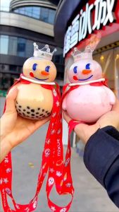 Botol Mixue Viral 2023 Anak Kapasitas Isi Air 700 ml / Tanpa Sedotan / Tanpa Bubble Wrap / Bahan Plastik