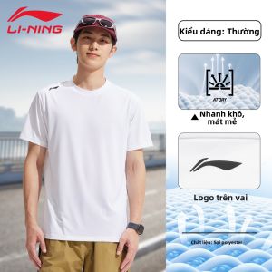 Li-Ning | Áo Thun Nam Mùa Hè Thoáng Khí Nhanh Khô Chất Liệu Lụa Băng