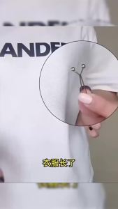 8Pcs คลิปหนีบเอวกางเกง แขนเสื้อ ปรับขากางเกง ปรับความยาว หัวหมุดประดับมุกเทียม Fashion Pins BizHome