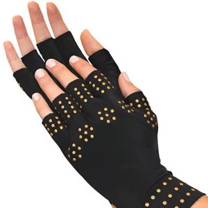 INEOO Pressure Half Finger Gloves Magnetic Therapy Anti Slip Rehabilitation Sports Fitness Cycling Gloves