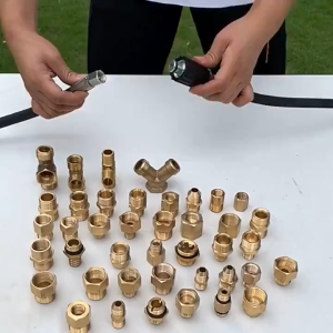 M22 Pressure washer gun adapter M22 15mm male thread to M22 14mm female thread Pressure washer replacement parts Thread Connector Male Female Adapter for High Pressure Washer Tool Hose Transitional Joints