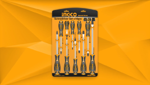 INGCO 10PCS SCREWDRIVER SET 6PCS (-) & 4PCS (+) HKSD1028