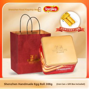 Handmade Deep Hong Egg Roll Biscuits 308g Traditional Pastries Year Goods Snacks Breakfast Crisp Tea Points Whole Box