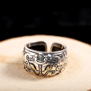 Cincin Retro Motif Hewan Mitologi Yunani Balmora (Adjustable)