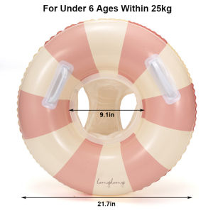 1Pcs Stripe Swim Ring Inflatable Pool Float Swim Tube Swimming Circle Swim Accessory Summer Water Sports Beach Vacation