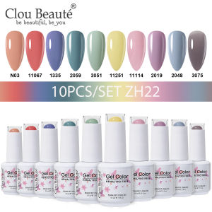 Clou Beaute 8/10pcs Nail Gel Polish Kit UV Color Nail Glue 15ml Nail Polish Glitter Varnish Semi Permanent Gellack Art