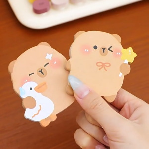 MOMO 1PCS Capybara Sticky Notes Cute Animal Memo Pads 60Sheets Stationery