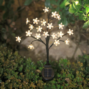 20LED Solar Cherry Blossom Lights Garden Lights Outdoor Lawn Lights Patio Decoration Garden Aisle Ambient Landscape Light