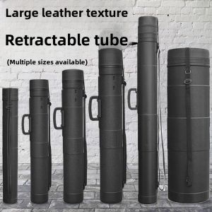 Adjustable Large Size PE Plastic Art Drawing Tube with Leather Texture Poster Painting Paper Roll Protection against Moisture And Mold