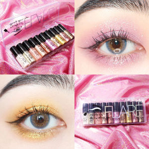 5 Warna Glitter Eyeshadow Cair Tahan Air Tahan Lama Shimmer Shiny Eye Makeup Kosmetik COD - 🌈Ninestar