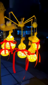 Lồng Đèn Hồ Lô Trung Thu LED Phát Sáng – Đèn Rước Đêm Rằm Trang Trí Lễ Hội Trăng Rằm