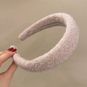 Retro Plush Hairband Womens High Top Non-Tightening Headwear Simple Elegant Circle Design New 2025 Fashion Hair Accessory