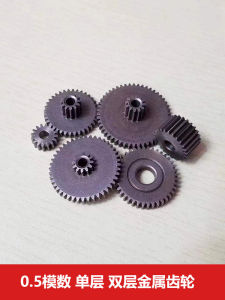 Mô Phỏng Thép Hợp Kim n-crom 0.5 Modulus Gears Hạt Luyện Kim Kép Mặt Răng Thẳng Dây Chuyền Hai Cấp Dây Chuyền Một Cấp