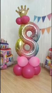 ลูกโป่ง ฟอยล์เลข ขนาด32นิ้ว พร้อมอุปกรณ์ ทำฐานและฟอยล์มงกุฎ (NB32A)