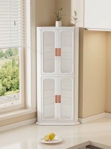 ROCO Stackable Corner Storage Cabinet Rak Sudut Tandas Storage Box Foldable Organizer Rack Bathroom Rack Kabinet