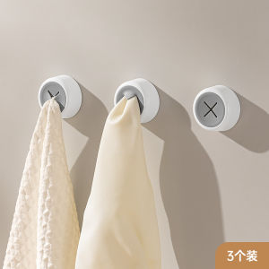 Kitchen Bathroom Towel Hook Sticky Wall Mounted Cloth Holder No Drilling Required Sturdy Plastic Fixator for Dishcloths