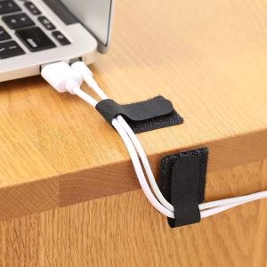 Velcro Wire Organizer Reusable Wire Adhesive Loop Hook Strap Organizer Headphone Cable Fixing Line