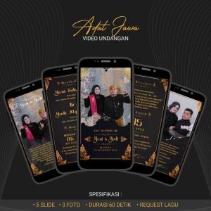 Video Undangan Digital Adat Jawa Pakai Foto | Bonus Kartu Ucapan Terima Kasih 100 Pcs