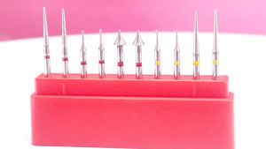 10pcs /box Teeth Polishing Dental Diamond Burs Kit Drills Bit Interproximal Enamel Reduction Set for High Speed Handpiece