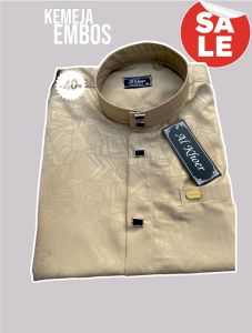 Jubah Gamis Pria Muslim - Baju Koko Pria - Lengan Panjang Emboss A5 Terbaru Lebaran Ramadan 2025