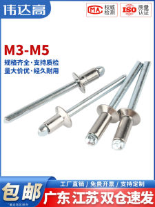 Stainless Steel 304 Countersunk Rivets Flat Head Core Extractor Pull Studs Open Type Rivet Wood Joinery Hardware Tools M3M3.2/M4M5