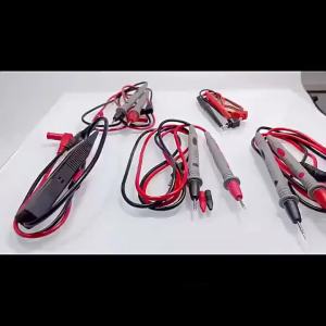 สายทดสอบแบบคลิปหนีบ ดำ/แดง ความยาว 1 เมตร สำหรับมัลติมิเตอร์ สายมิเตอร์ แบบปากคีบ สายทดสอบคลิปปากจระเข้ ปลั๊กกล้วย ปากจระเข้ ปากกาทดสอบแรงดันไฟฟ้า