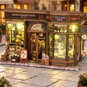 CONUSEA | DIY Miniature Doll House Puzzle Small House Assembly Building Model Kit Toys Home With Furniture Lighting Wooden Crafts Gifts