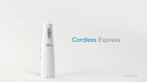 Waterpik WF-02 Cordless Express Water Flosser 3 Replaceable AA Batteries IPX7 Waterproof 2 Modes & 2 Tips