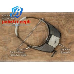 【Fast Delivery】 Double Eye Repair Illuminated Magnifying Glass 2 LED Light Headband Magnifier Head Lamp Magnifying