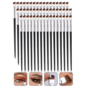 ชุดแปรงตามืออาชีพ 50 ชิ้น อายไลเนอร์บางเฉียบ/เอียง/โบว์/เครื่องมือสี ชุดใยสังเคราะห์นุ่มสําหรับ Travel & Artists Pro