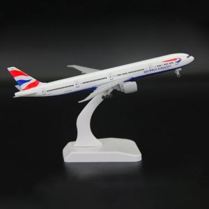 1/400 Scale Plane Toys for Kids British Airways B777 Model Plane 20cm Alloy Material Diecast Airplanes Collection Display Gifts