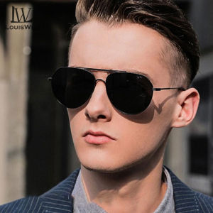 LouisWill แว่นตากันแดดกรอบโลหะผสมไททาเนียมผู้ชายแว่นสายตาขับรถแฟชั่น UV400แฟชั่นแว่นตาโพลาไรซ์แว่นกันแดดเปลี่ยนสีได้อัตโนมัติลำลองสำหรับผู้ชาย