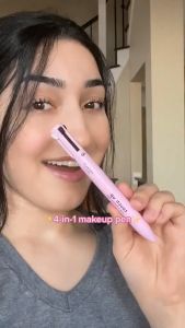 4 In 1 Eyebrow Pencil Waterproof Drawing Eye Brow Long Lasting Easy Color Eyebrow Pen Sweatproof Makeup Cosmetic Tool-4 Color Multi-function Makeup Beauty Pen for Eye Liner Brow Liner Highlighter Lip Liner