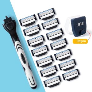 คุณภาพสูง Man มีดโกนใบมีด 4 ชั้นเยอรมันสแตนเลสโกนหนวดตลับหมึกใช้งานร่วมกับ Mach 3 เครื่องโกนหนวดใบมีดถอดเปลี่ยนได้