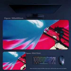Bandai | High Definition Printing Animation Dragon Ball Leather Mouse Pad New Boys E-sports Game Non-slip Keyboard Pad Anime Merchandise