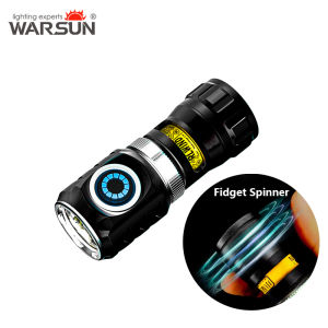 WARSUN | WARSUN FXXF LED Mini TORCH Fidget Spinner Pocket Flashlight 900MHA Rechargable Battery Magnetic for Hiking Camping EDC