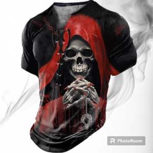 Allstar - Kaos Lengan Pendek V Neck Tali 3D Tengkorak Distro / Kaos V Neck Tali Printing / Kaos V Neck Tali Pria / Kaos V Neck / Kaos Pria / Kaos Viral Distro / Kaos Terbaru / Kaos Model Tali Printing / Kaos Tali Dada / Kaos Pria Terbaru / Kaos Viral