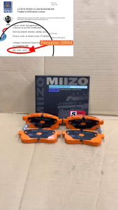 N BOX ❌NON TURBO❌DEPAN FRONT DISC BRAKE PAD SET MIIZO BRAKE PAD D5223