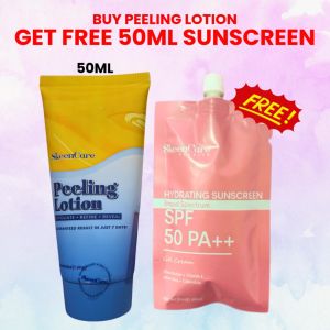 Duo Set Skeencare Peeling Lotion (All Sizes) + 50ml Hydrating Sunscreen Gel Cream