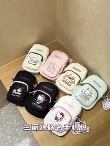 100% Authentic Sanrio Hello Kitty Crossbody Bag Kids Bags for Girls Boys Shoulder Bag Melody Cinnamoroll Soft&Lightweight Melody Birthday Gift Kuromi Pochacco 25012